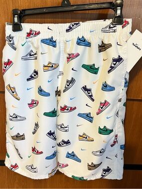 NWT Nike Swim Sneaker-Print Athletic Trunks
